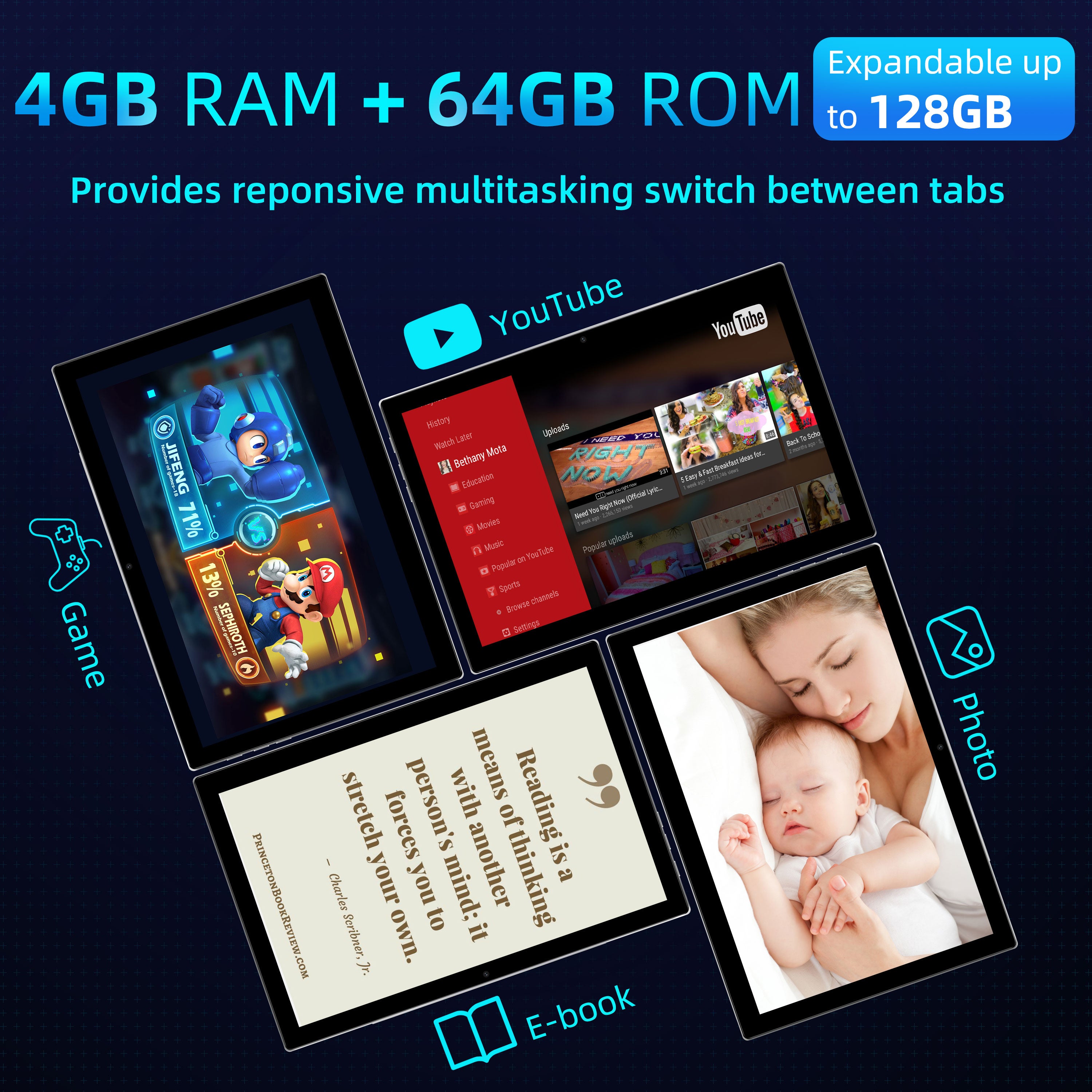 Tablet Yy BYYBUO T10 Pro 10.1 inch, 2 in 1 Android 11 Tablets – byybuo